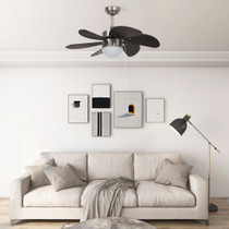 Stropni ventilator sa svjetlom 76 cm tamnosmeđi Stropni ventilator sa svjetlom 76 cm tamnosmeđi