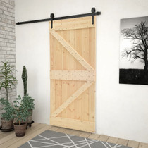 Klizna vrata s priborom za montažu 80 x 210 cm masivna borovina