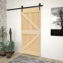 Klizna vrata s priborom za montažu 100x210 cm masivna borovina