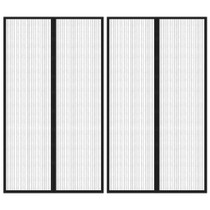 Zastori protiv insekata 2 kom s magnetima 200 x 80 cm crni