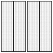 Zastori protiv insekata 2 kom s magnetima 220 x 100 cm crni Zastori protiv insekata 2 kom s magnetima 220 x 100 cm crni