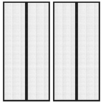 Zastori protiv insekata 2 kom s magnetima 220 x 110 cm crni