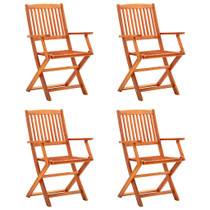 Sklopive vrtne stolice 4 kom od masivnog drva eukaliptusa