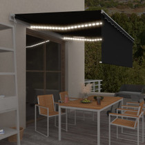 Automatska tenda s roletom i senzorom LED  4,5 x 3 m antracit