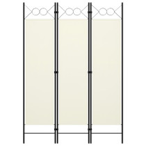 Sobna pregrada s 3 panela krem-bijela 120 x 180 cm