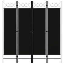 Sobna pregrada s 4 panela crna 160 x 180 cm Sobna pregrada s 4 panela crna 160 x 180 cm