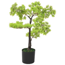 Umjetni bonsai čempres s posudom 60 cm zeleni Umjetni bonsai čempres s posudom 60 cm zeleni