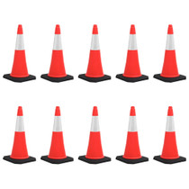 Reflektirajući prometni čunjevi s teškim bazama 10 kom 75 cm Reflektirajući prometni čunjevi s teškim bazama 10 kom 75 cm