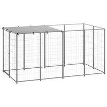 Kavez za pse srebrni 2,42 m² čelični
