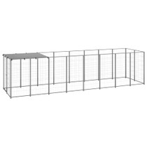 Kavez za pse srebrni 4,84 m² čelični