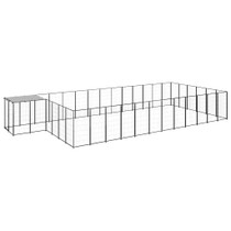 Kavez za pse crni 22,99 m² čelični Kavez za pse crni 22,99 m² čelični