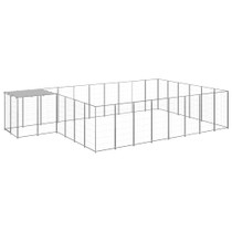 Kavez za pse srebrni 15,73 m² čelični
