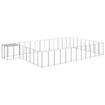 Kavez za pse srebrni 30,25 m² čelični