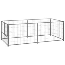 Kavez za pse srebrni 200 x 100 x 70 cm čelični