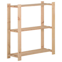 Stalak za pohranu s 3 razine 80 x 28,5 x 90 cm masivna borovina