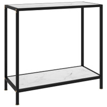 Konzolni stol bijeli 80 x 35 x 75 cm od kaljenog stakla 322833 Konzolni stol bijeli 80 x 35 x 75 cm od kaljenog stakla 322833