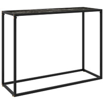 Konzolni stol crni 100 x 35 x 75 cm od kaljenog stakla 322814 Konzolni stol crni 100 x 35 x 75 cm od kaljenog stakla 322814