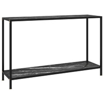 Konzolni stol crni 120 x 35 x 75 cm od kaljenog stakla 322842