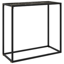 Konzolni stol crni 80 x 35 x 75 cm od kaljenog stakla 322810 Konzolni stol crni 80 x 35 x 75 cm od kaljenog stakla 322810