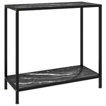 Konzolni stol crni 80 x 35 x 75 cm od kaljenog stakla 322834 Konzolni stol crni 80 x 35 x 75 cm od kaljenog stakla 322834