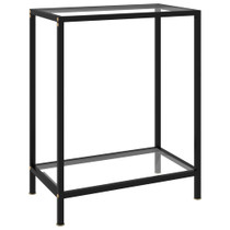 Konzolni stol prozirni 60 x 35 x 75 cm od kaljenog stakla 322827 Konzolni stol prozirni 60 x 35 x 75 cm od kaljenog stakla 322827