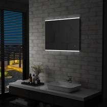 Kupaonsko LED zidno ogledalo sa senzorom na dodir 80 x 60 cm 144733 Kupaonsko LED zidno ogledalo sa senzorom na dodir 80 x 60 cm 144733