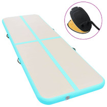 Strunjača na napuhavanje s crpkom 300 x 100 x 10 cm PVC zelena