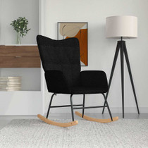 Stolica za ljuljanje od tkanine crna 327617 Stolica za ljuljanje od tkanine crna 327617