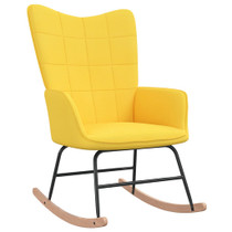 Stolica za ljuljanje od tkanine boja senfa 328014