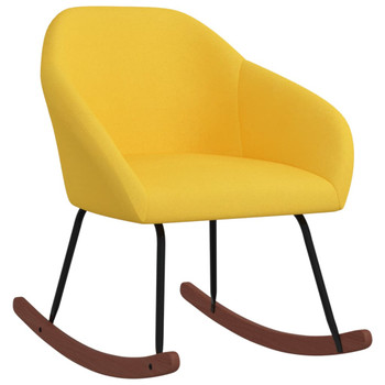 Stolica za ljuljanje od tkanine žuta 330540