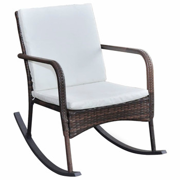 Vrtna stolica za ljuljanje od poliratana smeđa