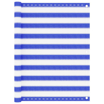 Balkonski zastor plavo-bijeli 120 x 400 cm HDPE 310893