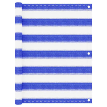 Balkonski zastor plavo-bijeli 75 x 300 cm HDPE 310884