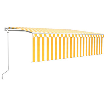 Automatska tenda na uvlačenje s roletom 5 x 3 m žuto-bijela 3069348