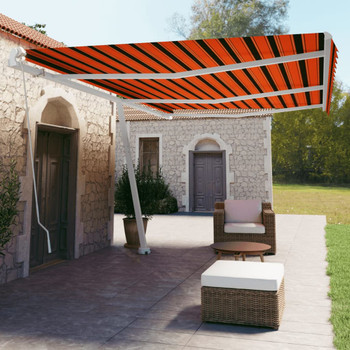 Samostojeća tenda ručno uvlačenje 600 x 350 cm narančasto-smeđa 3069680