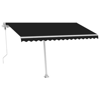 Automatska tenda sa senzorom za vjetar LED 400x300 cm antracit 3069554