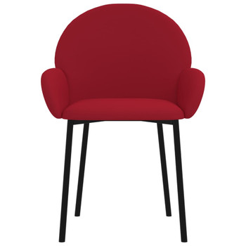 Blagovaonske stolice 2 kom crvena boja vina baršunaste 344768