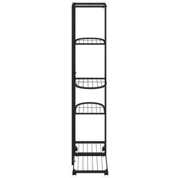 Stalak za cvijeće s 5 katova 44 x 23 x 100 cm crni željezni 343117