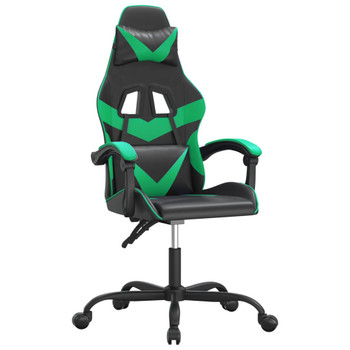 Igraća stolica crno-zelena od umjetne kože 3143845
