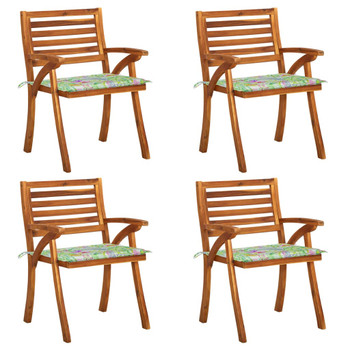 Vrtne stolice s jastucima 4 kom od masivnog bagremovog drva 3075186