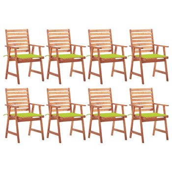 Vrtne blagovaonske stolice s jastucima 8 kom od bagremovog drva 3078385