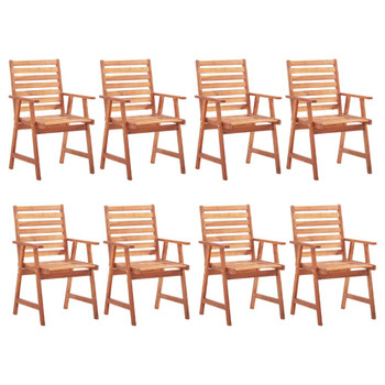 Vrtne blagovaonske stolice s jastucima 8 kom od bagremovog drva 3078387