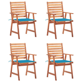 Vrtne blagovaonske stolice s jastucima 4 kom od bagremovog drva 3078324