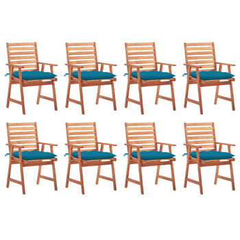 Vrtne blagovaonske stolice s jastucima 8 kom od bagremovog drva 3078393