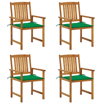 Vrtne stolice s jastucima 4 kom od masivnog drva bagrema 3061178