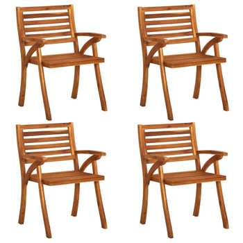 Vrtne stolice s jastucima 4 kom od masivnog bagremovog drva 3075184