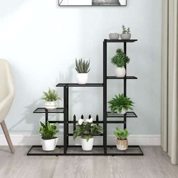Stalak za cvijeće 94,5 x 25 x 88 cm crni metalni 336112