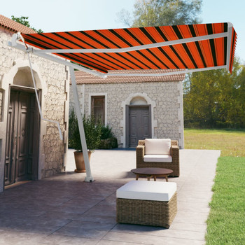 Samostojeća automatska tenda 450 x 350 cm narančasto-smeđa 3069650