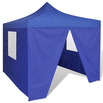 Plavi sklopivi šator 3 x 3 m s 4 zida 41466