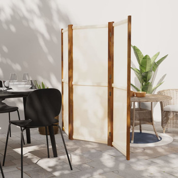 Sobna pregrada s 3 panela krem bijela 210 x 180 cm 319183